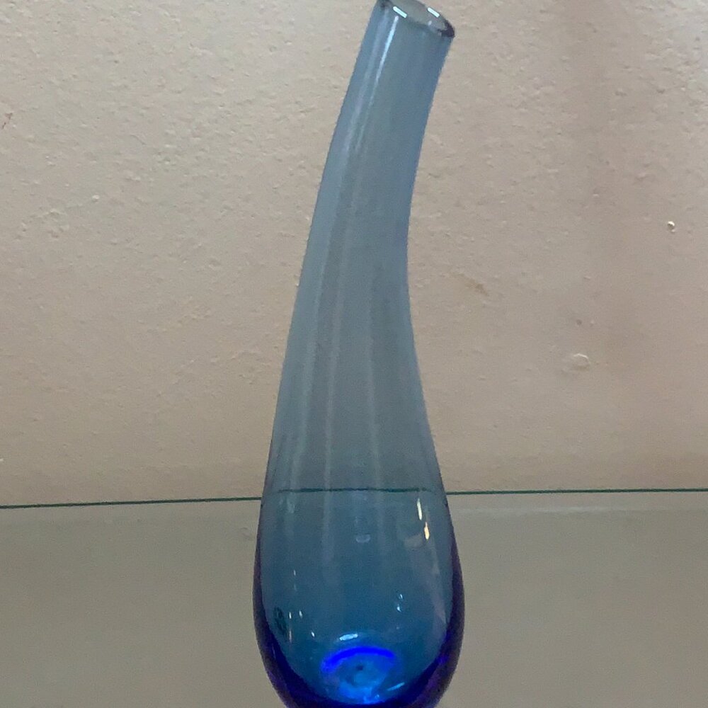 IKEA Cobalt Blue Teardrop Shape Vase